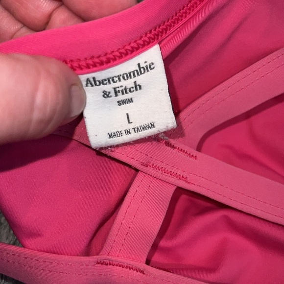 Abercrombie&Fitch Pink Criss Cross Pink Bathing Suit Top - Picture 4 of 5